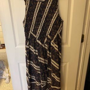 Club Monaco, silk, patterned, ruched top dress